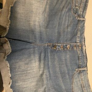 Torrid Blue Distressed Denim Jeans with Contrast Stitching